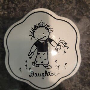 Handcrafted Ceramic Daughter Keepsake Trinket Box Children Inner Light
